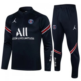 Paris Saint-Germain Børn Sweatshirt Dragt 2022-23 Blå Kvart-Zip